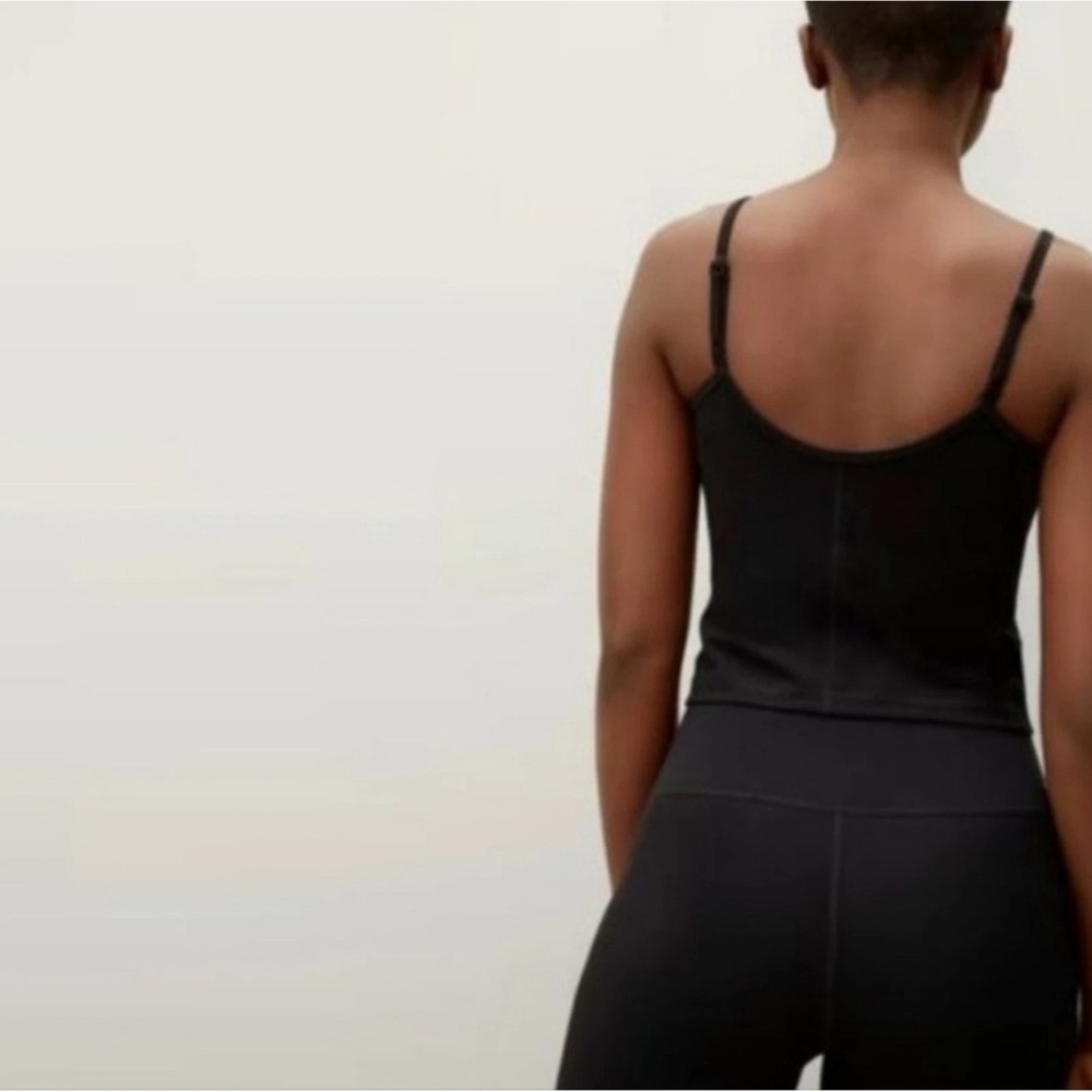 Everlane The Perform Cami Black Brami‎ Scoop Neck Tank Top Adjustable xxs - Picture 7 of 7